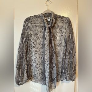 Diane Von Furstenberg Silk Animal Print Blouse - Size 2